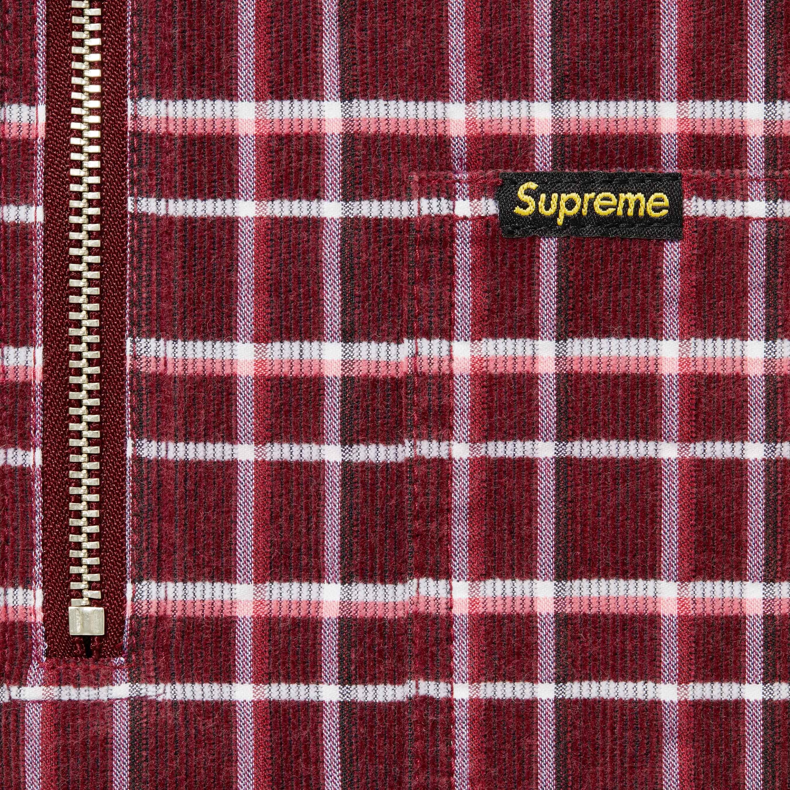 Plaid Corduroy Half Zip S/S Shirt view 5